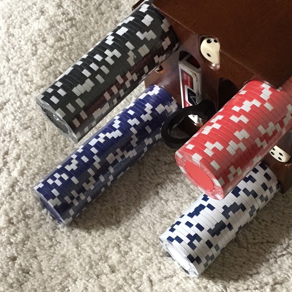 Pottery Barn Games Vintage Pottery Barn Game Poker Chip Card Wood